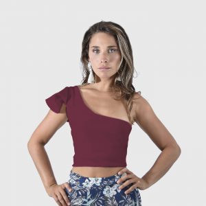 Peto Guadalajara Cherry Lycra Sofia 1 Hombro Vuelos Maria Paskaro