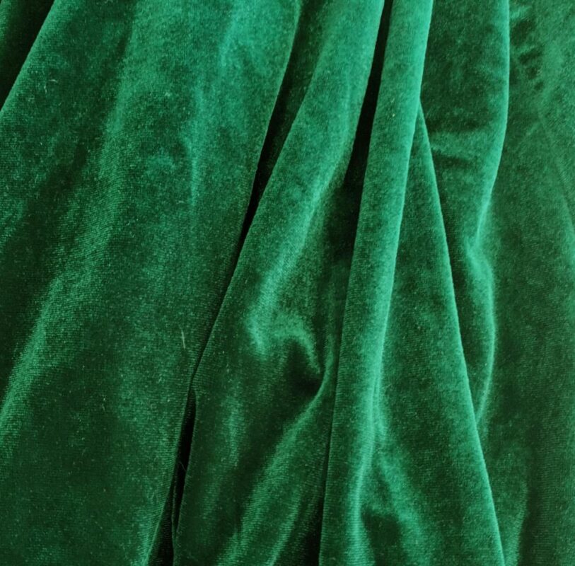 Vestido Largo Paris Verde Terciopelo Lazo Maria Paskaro