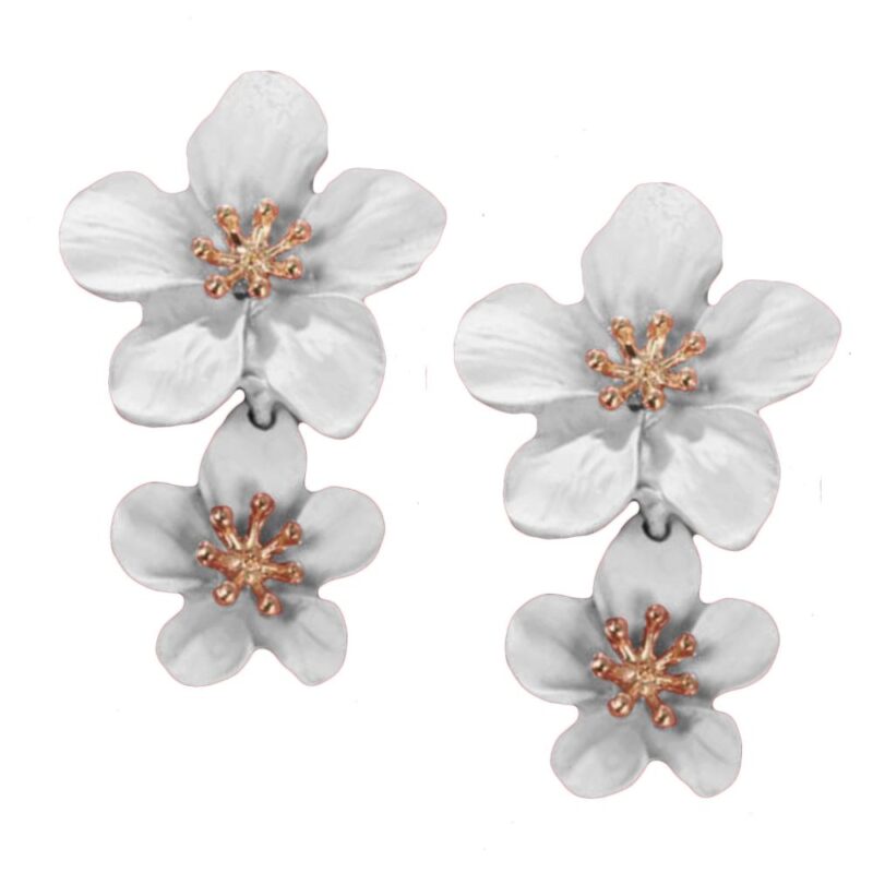 Aros Petunia 2 Flores Blanco Maria Paskaro