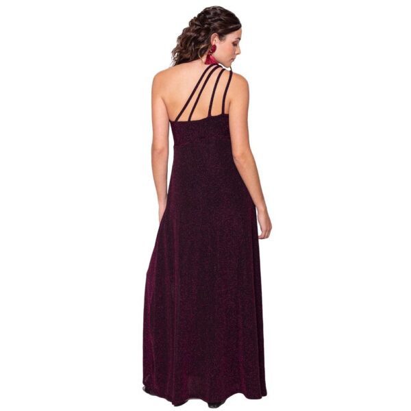 Vestido Largo Asti Negro Brillos Cherry Lycra Maria Paskaro - Imagen 3
