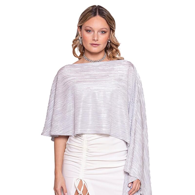 Vestido Largo Cairo Azulino Lycra Bordado P Maria Paskaro