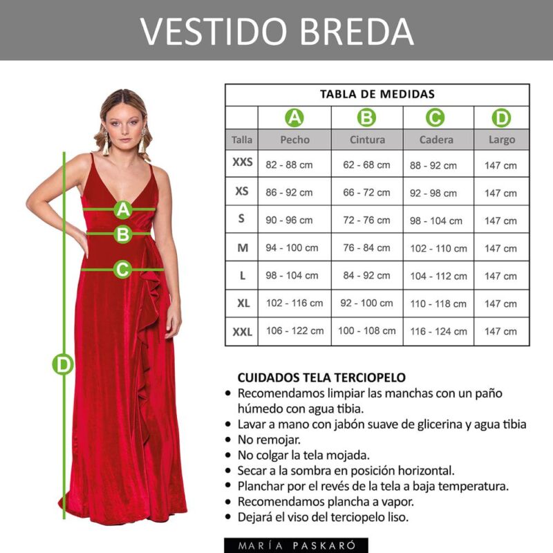 Vestido Largo Breda Azul Terciopelo Vuelos Cruzado Maria Paskaro