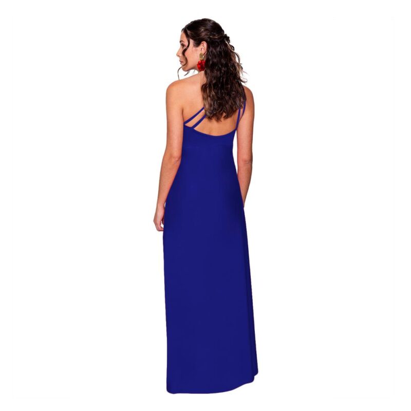 Vestido Largo Asti Azulino Dupont Maria Paskaro