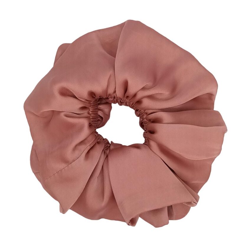 Scrunchie Collet Camelia L Palo Rosa Seda Maria Paskaro