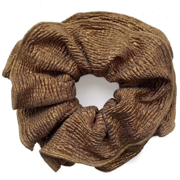 Scrunchie Camelia L Plisado Cobre Maria Paskaro