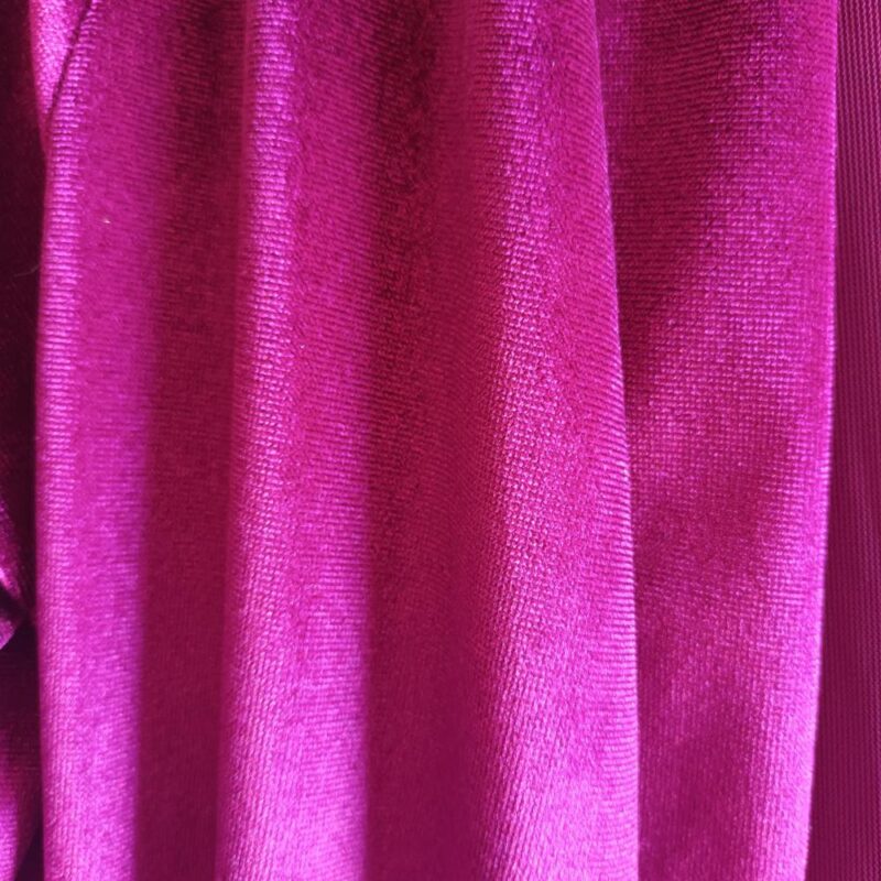 Tapado Kimono Largo Verona Magenta Terciopelo  Maria Paskaro