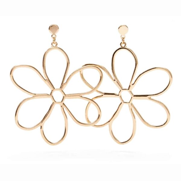 Aros Amarylis Flor Dorado María Paskaro - Imagen 2