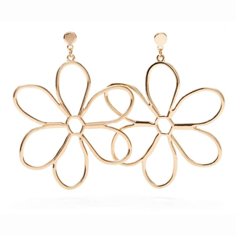 Aros Amarylis Flor Dorado María Paskaro