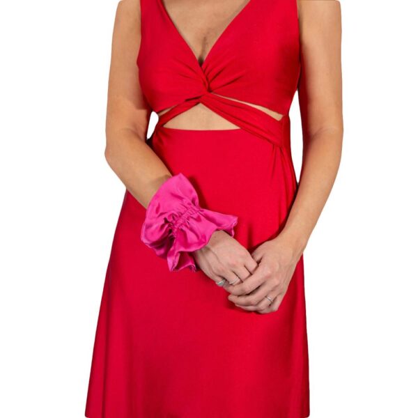 Vestido Largo Algarve Rojo Lycra Dupont Maria Paskaro - Imagen 4