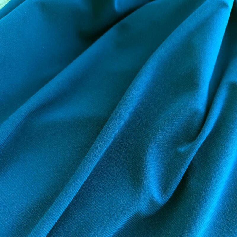 Vestido Largo Mangas Petroleo Lycra Lazo Espalda Bordado A Mano Maria Paskaro