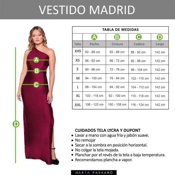 Vestido Largo Madrid Asimetrico Turquesa Maria Paskaro - Imagen 4