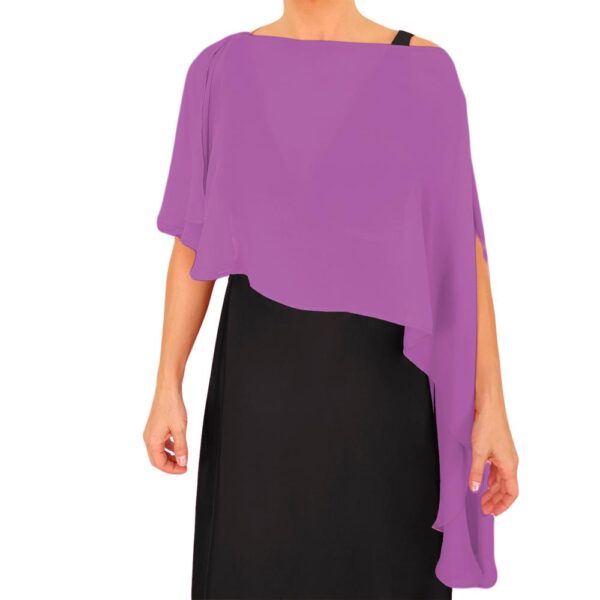 Tapado Capa Multiforma Catania Lila Chiffon Maria Paskaro