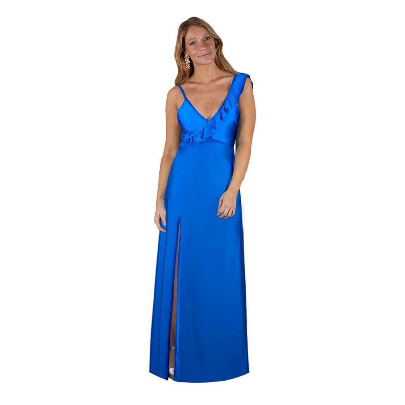 Vestido Largo Mallorca Calypso Lycra Dupont Maria Paskaro
