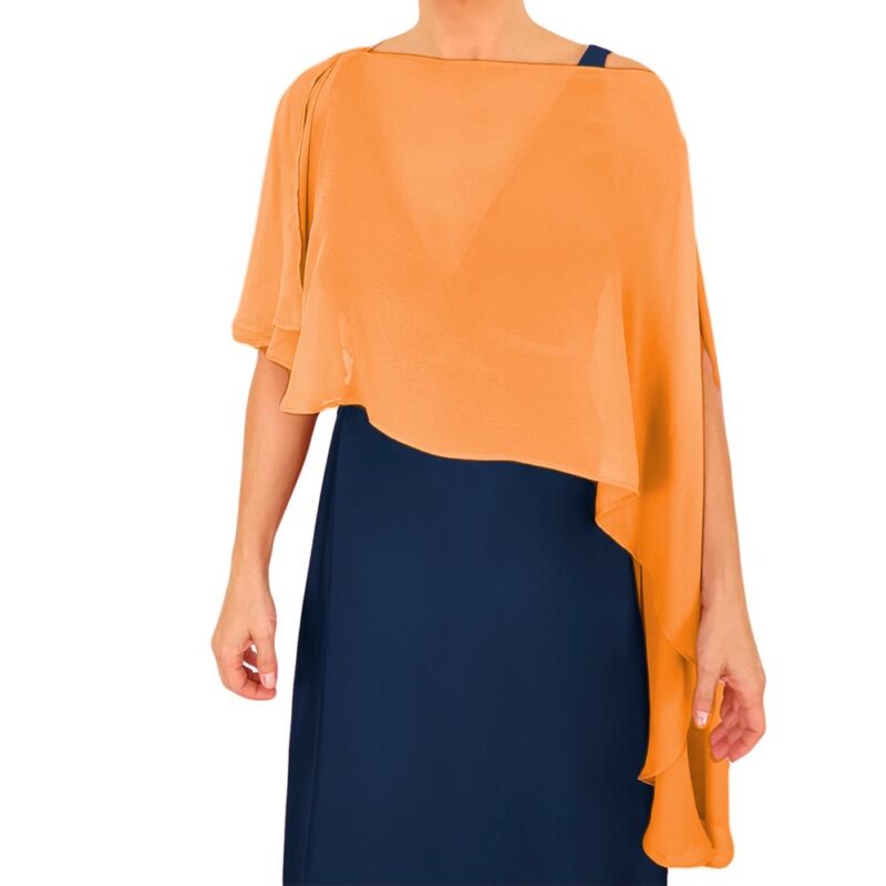 Tapado Capa Multiforma Catania Naranjo Chiffon Maria Paskaro