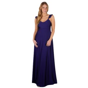 Vestido Largo Jaipur Morado Lycra Maria Paskaro