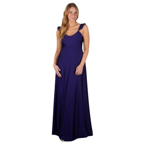 Vestido Largo Jaipur Morado Lycra Maria Paskaro