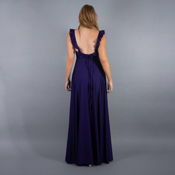 Vestido Largo Jaipur Morado Lycra Maria Paskaro - Imagen 4