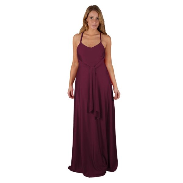 Vestido Largo Paris Cherry Dupont Lazo Maria Paskaro - Imagen 4