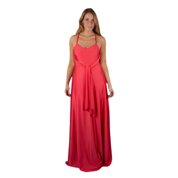 Vestido Largo Paris Coral Dupont Lazo Maria Paskaro