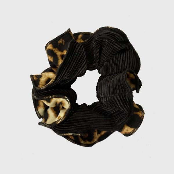 Scrunchie Tulipan M Animal Negro Maria Paskaro