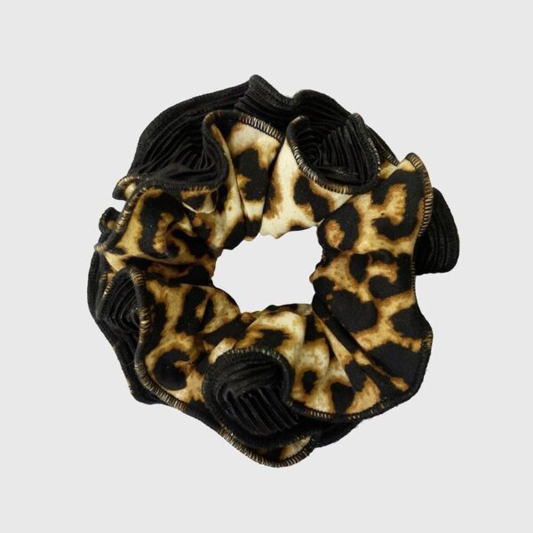 Scrunchie Tulipan M Animal Negro Maria Paskaro - Imagen 2