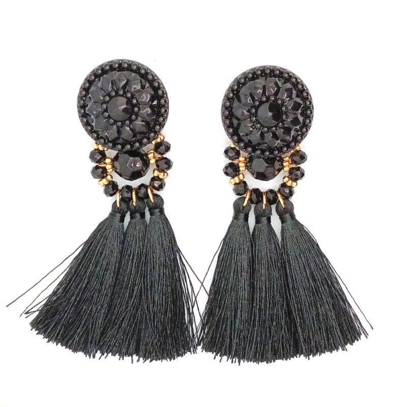 Aros Amazonas Negro Fleco Maria Paskaro