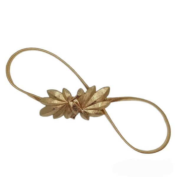 Cinturon Jelsa 1 Hoja Dorado Metalico Ajustable Maria Paskaro