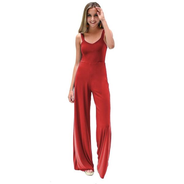 Enterito Largo Salem Rojo Italiano Lycra Maria Paskaro