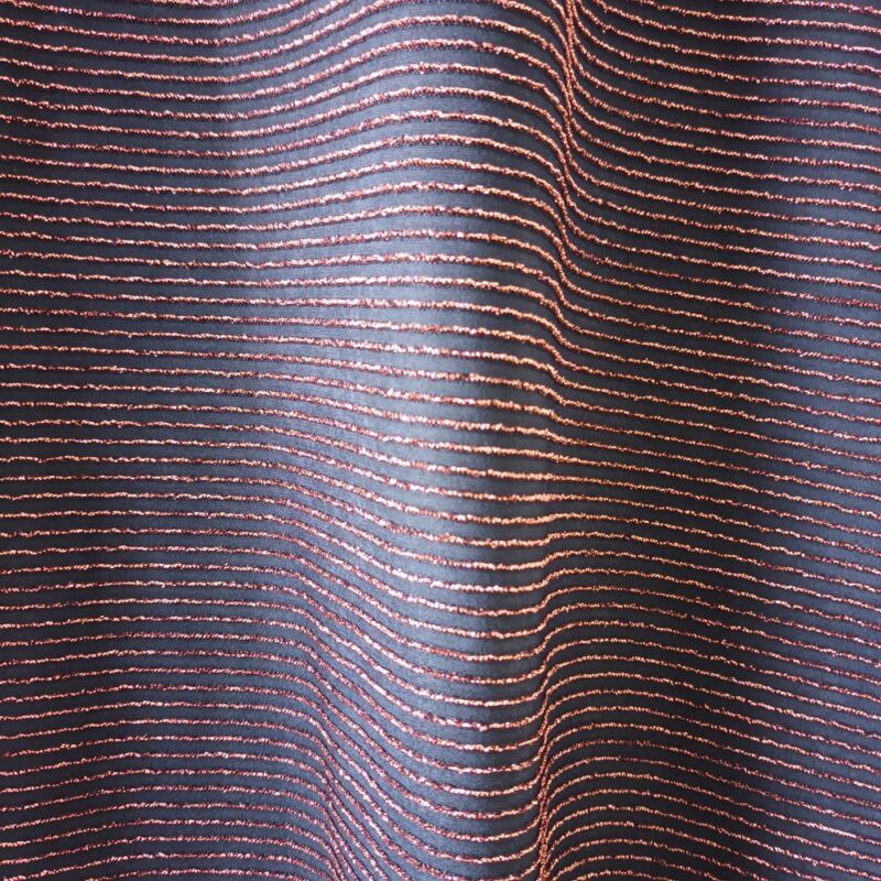 Falda Larga Bristol Negro Lineas Cobre Lycra Maria Paskaro