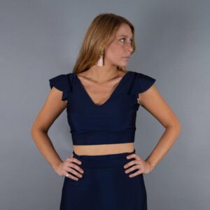 Peto Lima Azul Marino Lycra Maria Paskaro