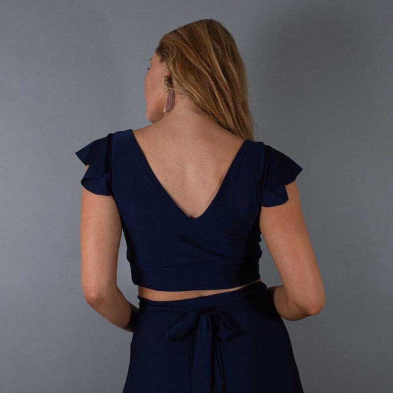 Peto Lima Azul Marino Lycra Maria Paskaro