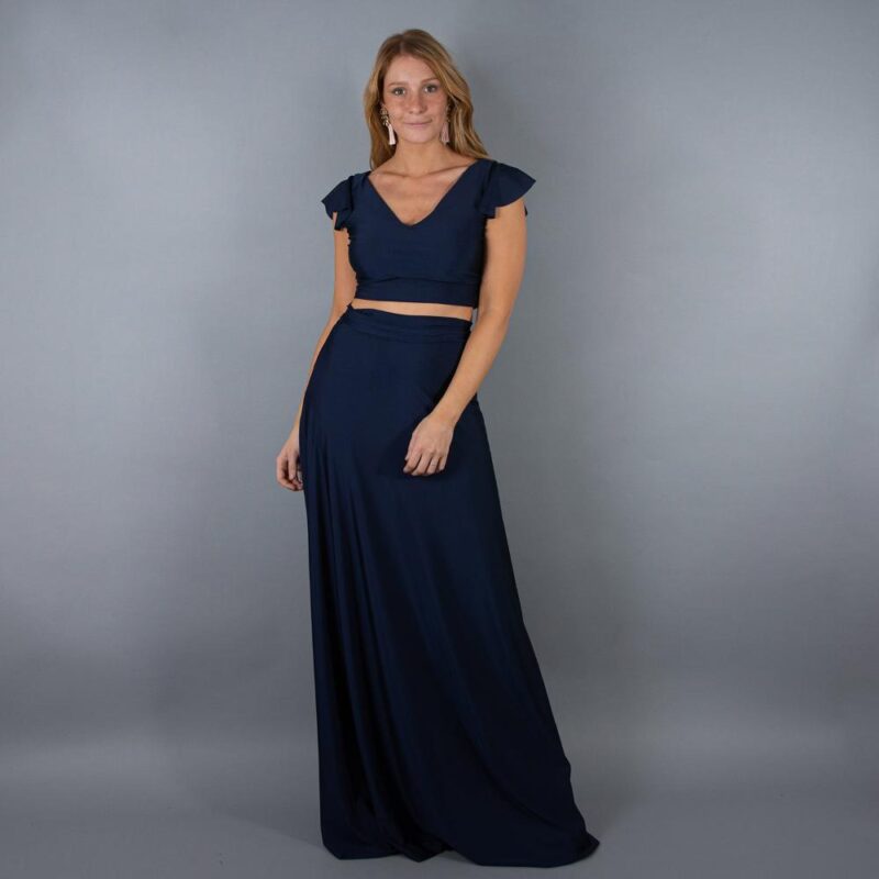 Peto Lima Azul Marino Lycra Maria Paskaro