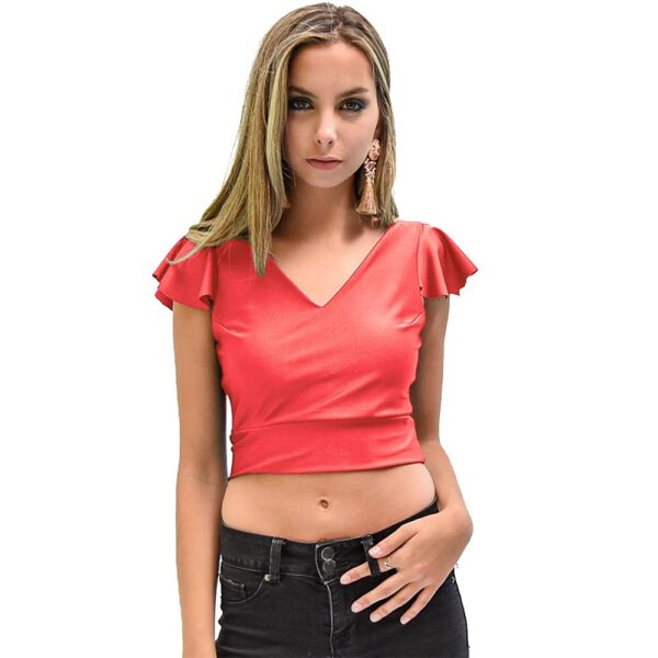Peto Lima Coral Lycra Dupont Manga Vuelo Maria Paskaro