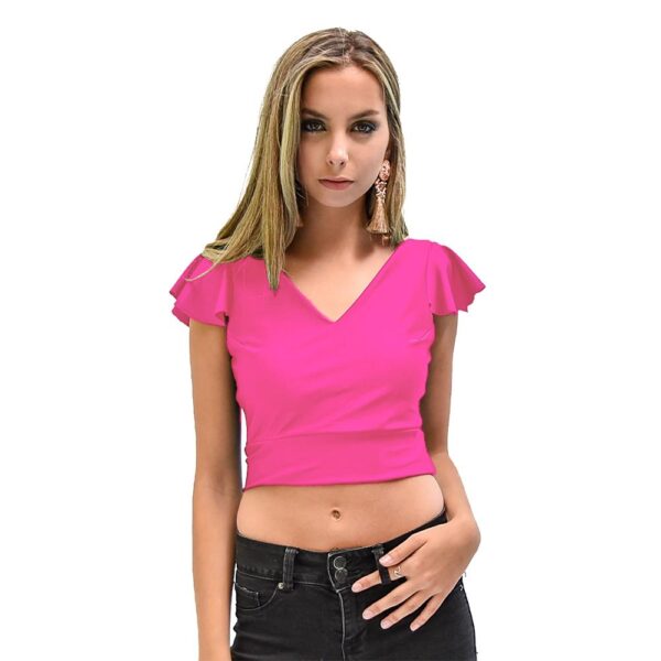 Peto Lima Fucsia Lycra Manga Vuelo Maria Paskaro