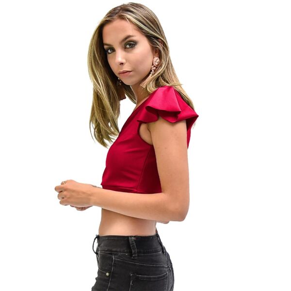 Peto Lima Frambuesa Lycra Dupont Maria Paskaro - Imagen 3