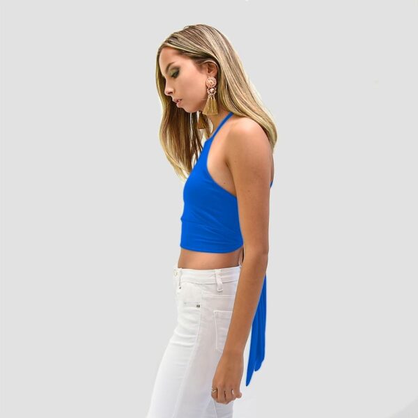 Peto Perena Calypso Lycra Halter Lazo Espalda Maria Paskaro - Imagen 2