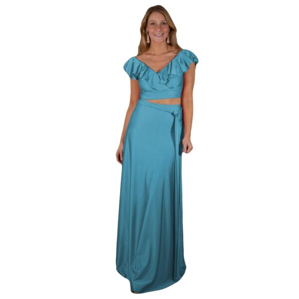 Peto Marken Turquesa Lycra Dupont Vuelo Maria Paskaro - Imagen 3