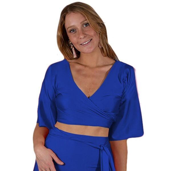 Peto Monaco Amarra Azulino Lycra Dupont Maria Paskaro - Imagen 2