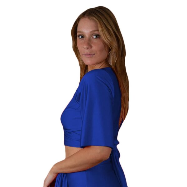 Peto Monaco Amarra Azulino Lycra Dupont Maria Paskaro - Imagen 3