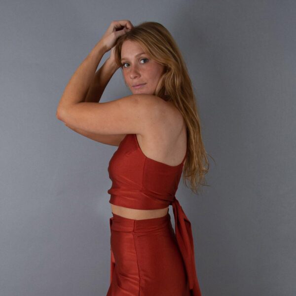 Peto Paris Terracota Lycra Dupont Maria Paskaro - Imagen 2