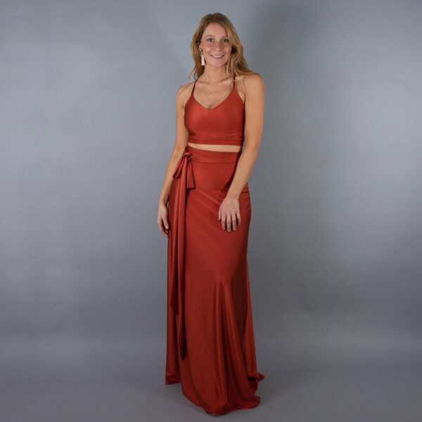 Peto Paris Terracota Lycra Dupont Maria Paskaro - Imagen 4