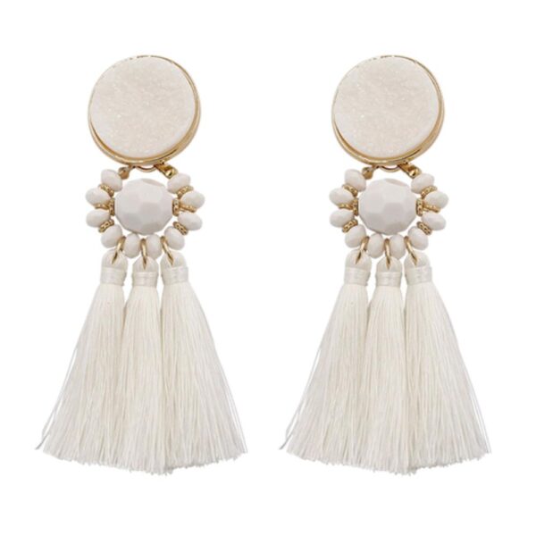 Aros Itata Blanco Fleco Maria Paskaro - Imagen 2