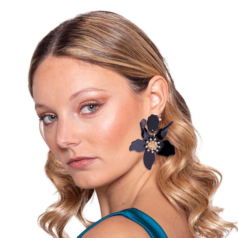Aros Amapola Negro María Paskaro