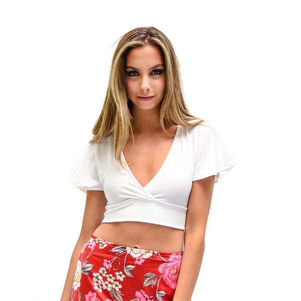 Peto Roma Blanco Lycra Mangas Abierto Espalda Maria Paskaro