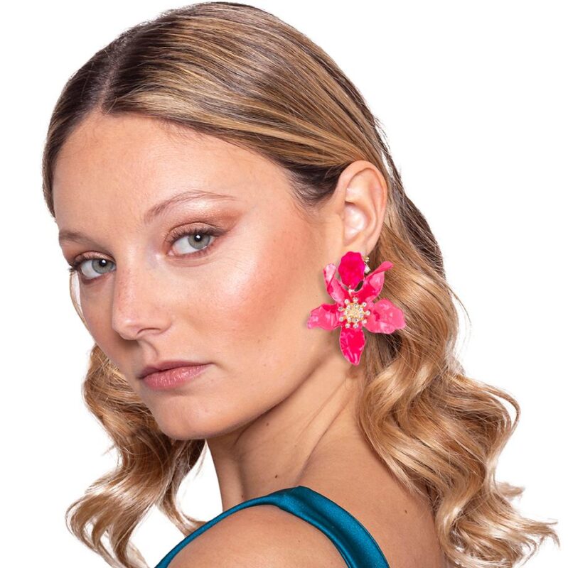 Aros Amapola Fucsia María Paskaro