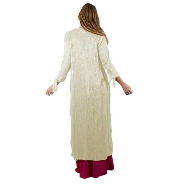 Tapado Kimono Largo Verona Blanco Invierno Transparente Maria Paskaro - Imagen 3