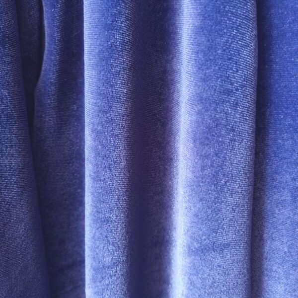 Tapado Kimono Largo Verona Azul Pizarra Terciopelo Maria Paskaro - Imagen 4