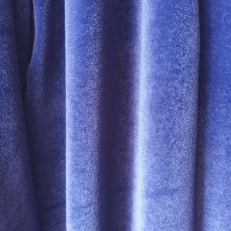 Tapado Kimono Largo Verona Azul Pizarra Terciopelo Maria Paskaro