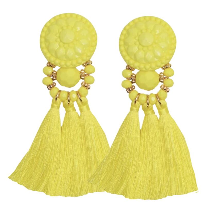 Aros Amazonas Amarillo Fleco Maria Paskaro