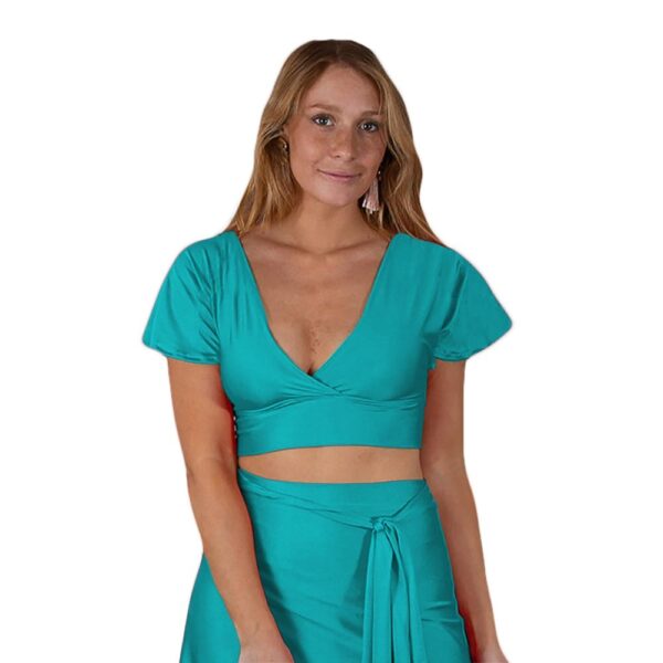 Peto Roma Turquesa Lycra Maria Paskaro